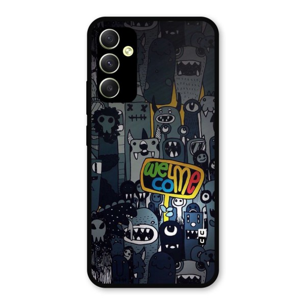 Ghost Welcome Metal Back Case for Galaxy A34