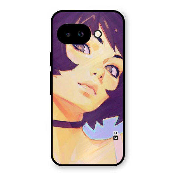 Girl Face Art Metal Back Case for Google Pixel 9a