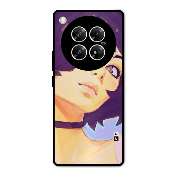 Girl Face Art Metal Back Case for Infinix Zero 40 5G