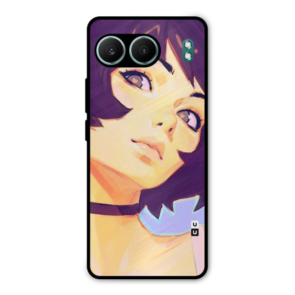 Girl Face Art Metal Back Case for OnePlus Nord 4