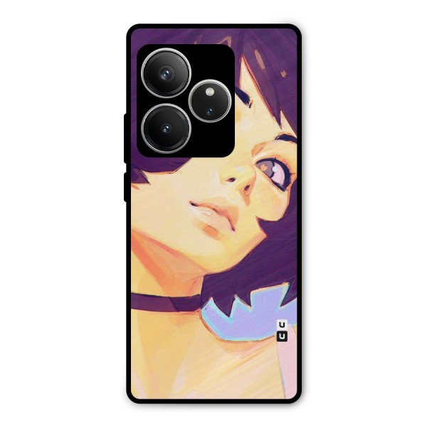Girl Face Art Metal Back Case for Realme GT 6