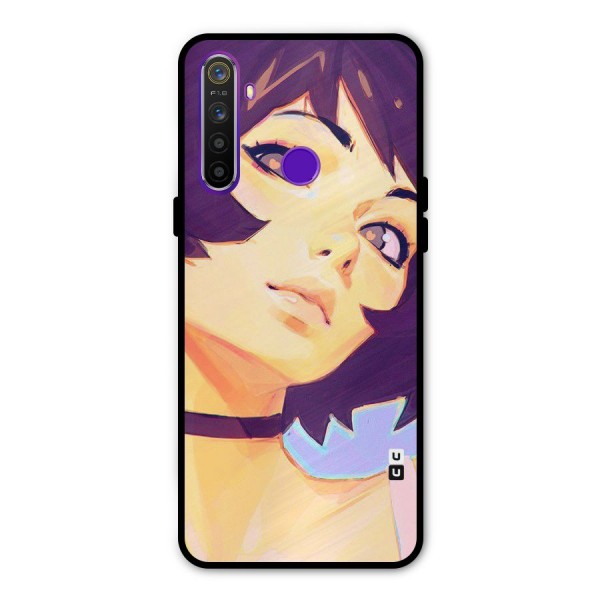 Girl Face Art Metal Back Case for Realme Narzo 10