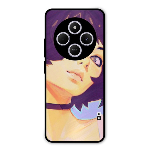 Girl Face Art Metal Back Case for Redmi 14C