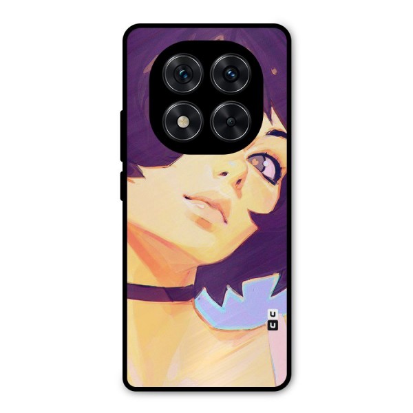 Girl Face Art Metal Back Case for Redmi Note 14 Pro 5G