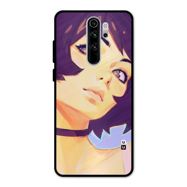 Girl Face Art Metal Back Case for Redmi Note 8 Pro