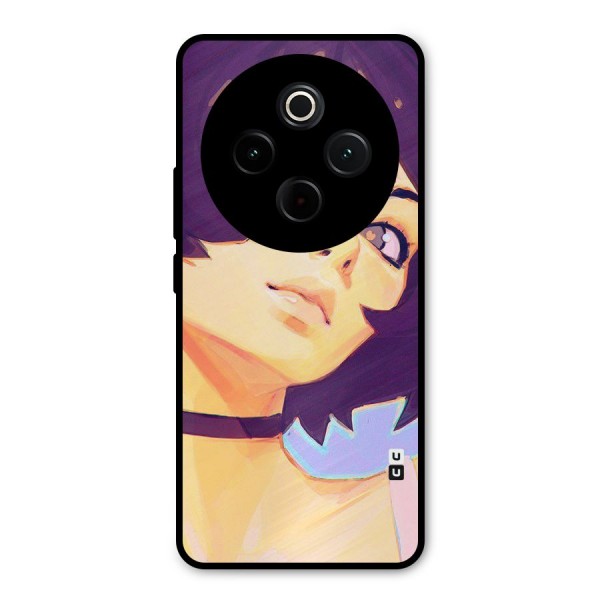 Girl Face Art Metal Back Case for iQOO Z10