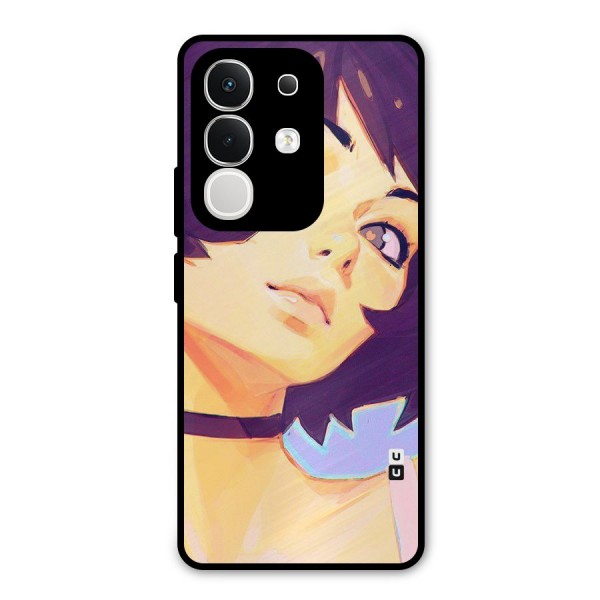 Girl Face Art Metal Back Case for iQOO Z10x