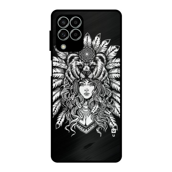 Girl Pattern Art Metal Back Case for Galaxy M33