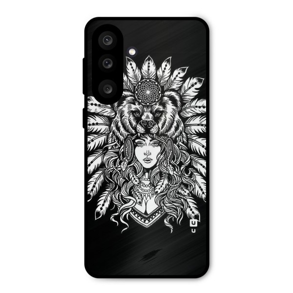 Girl Pattern Art Metal Back Case for Galaxy M56