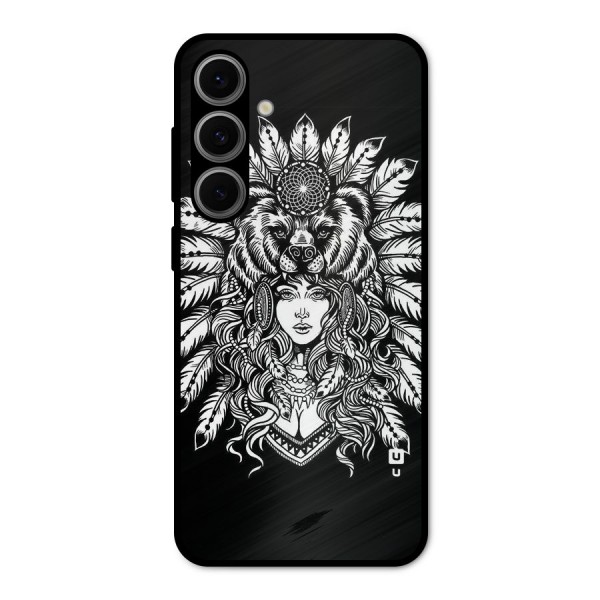 Girl Pattern Art Metal Back Case for Galaxy S24 FE