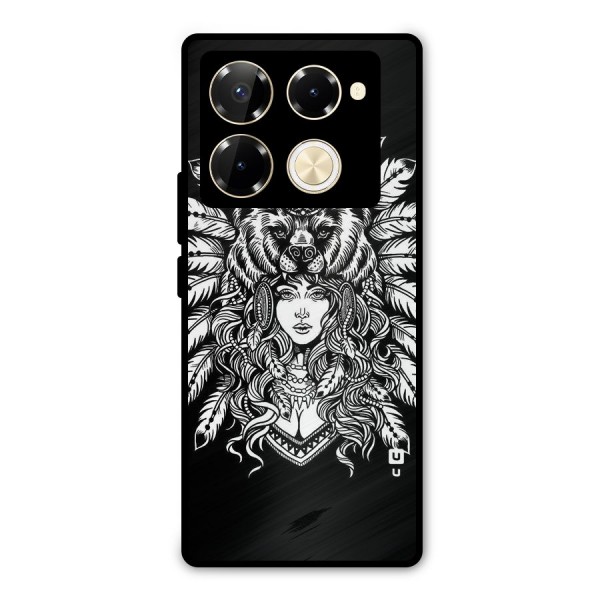 Girl Pattern Art Metal Back Case for Infinix Note 40 Pro Plus