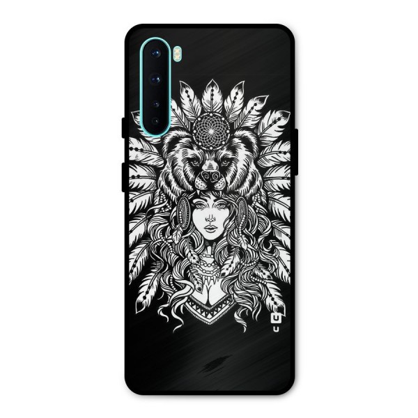 Girl Pattern Art Metal Back Case for OnePlus Nord