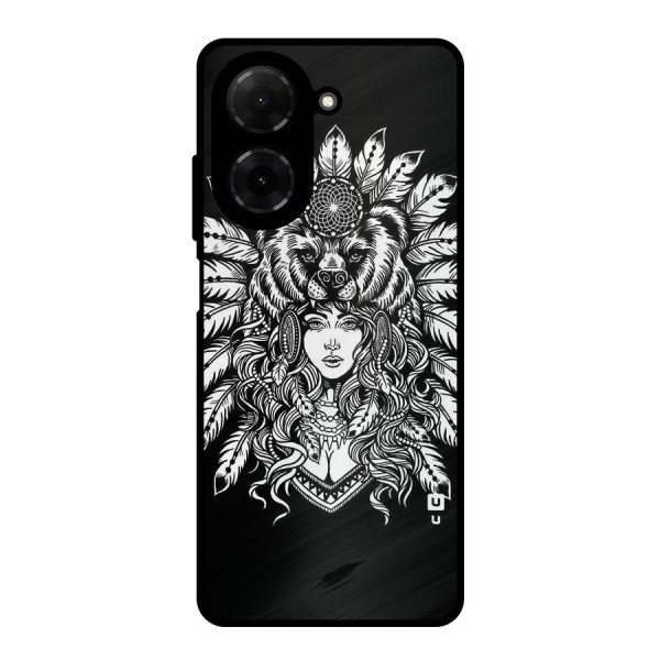 Girl Pattern Art Metal Back Case for Poco C71