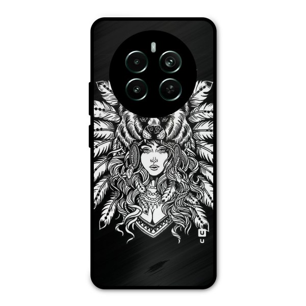 Girl Pattern Art Metal Back Case for Realme 12 Pro Plus