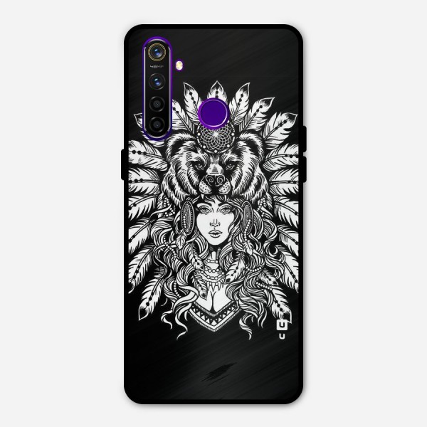 Girl Pattern Art Metal Back Case for Realme 5 Pro