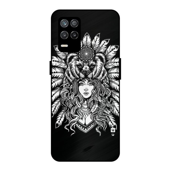 Girl Pattern Art Metal Back Case for Realme 9 5G