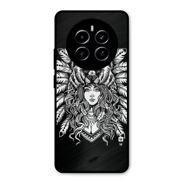 Girl Pattern Art Metal Back Case for Realme P1