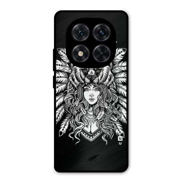 Girl Pattern Art Metal Back Case for Redmi Note 14 Pro 5G