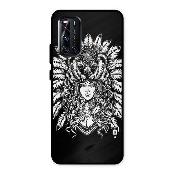 Girl Pattern Art Metal Back Case for Vivo V19