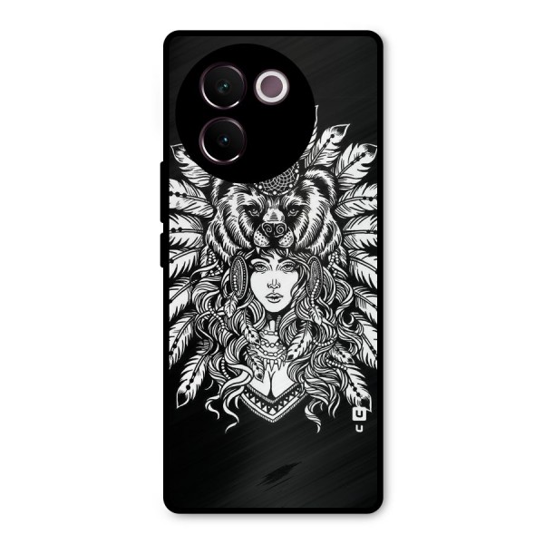Girl Pattern Art Metal Back Case for Vivo V30e