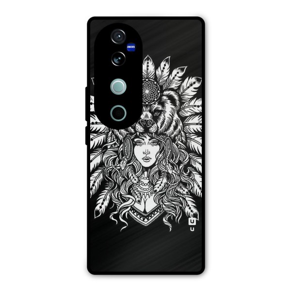 Girl Pattern Art Metal Back Case for Vivo V40