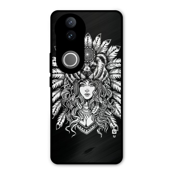 Girl Pattern Art Metal Back Case for Vivo V50e