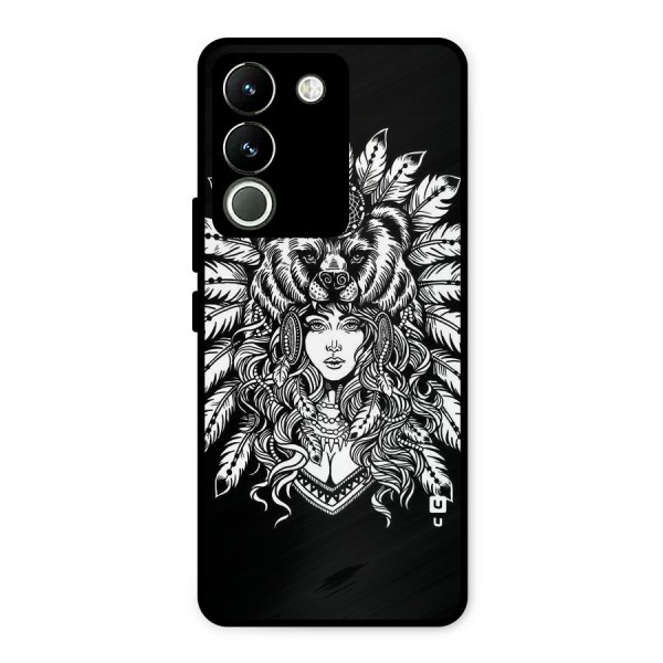 Girl Pattern Art Metal Back Case for Vivo Y200