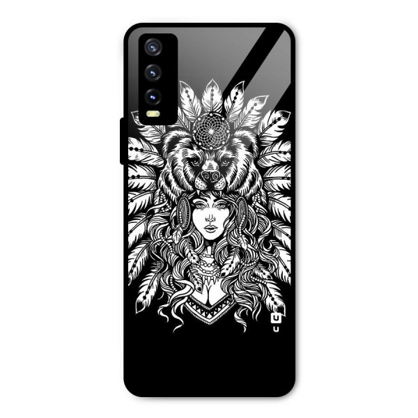 Girl Pattern Art Metal Back Case for Vivo Y20i