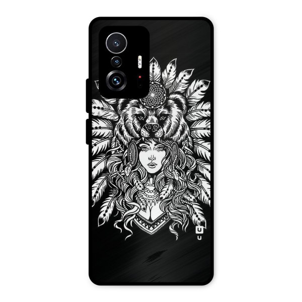 Girl Pattern Art Metal Back Case for Xiaomi 11T Pro
