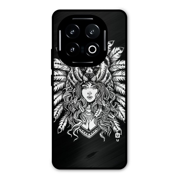Girl Pattern Art Metal Back Case for iQOO 13