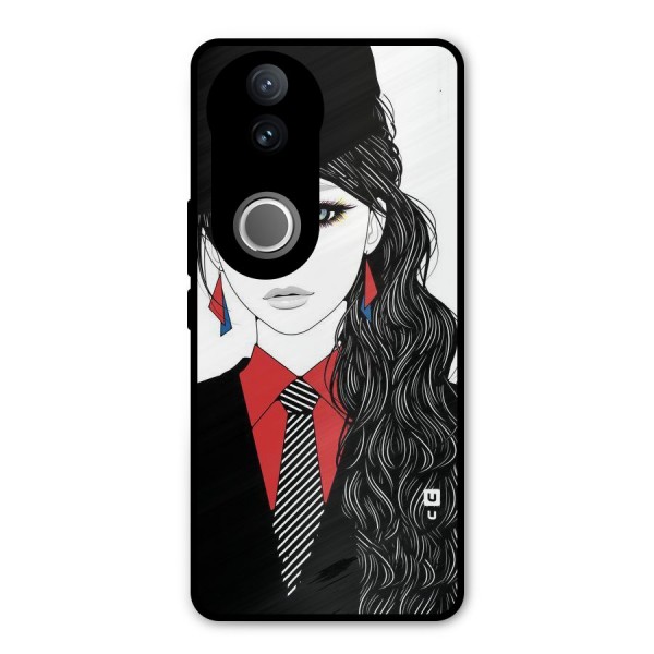 Girl Tie Metal Back Case for Vivo V50e