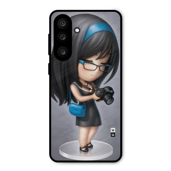 Girl With Camera Metal Back Case for Galaxy M56