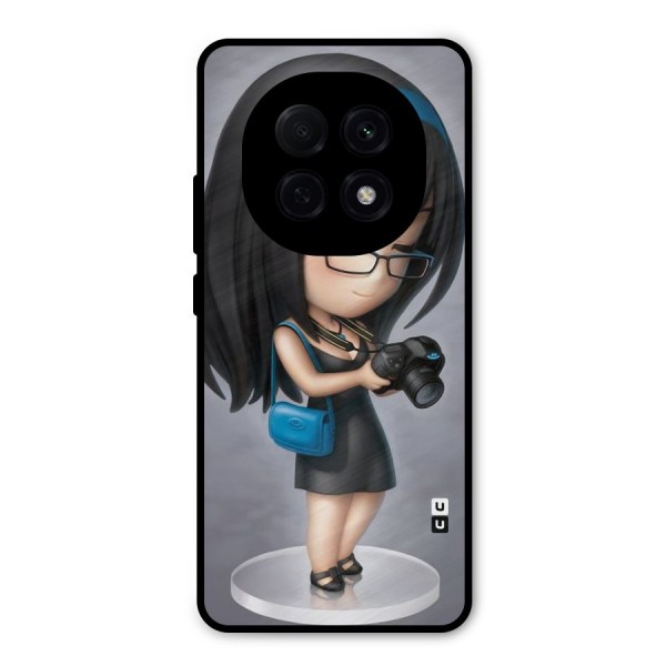 Girl With Camera Metal Back Case for Oppo F29 Pro