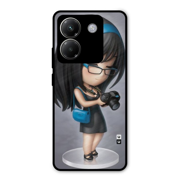 Girl With Camera Metal Back Case for Poco M7 Pro 5G