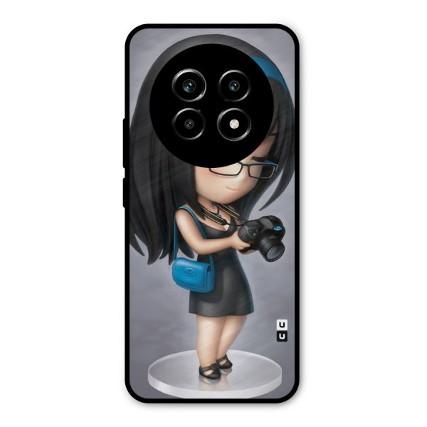 Girl With Camera Metal Back Case for Realme 13 Pro