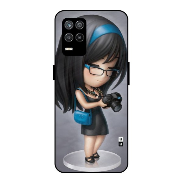 Girl With Camera Metal Back Case for Realme 9 5G
