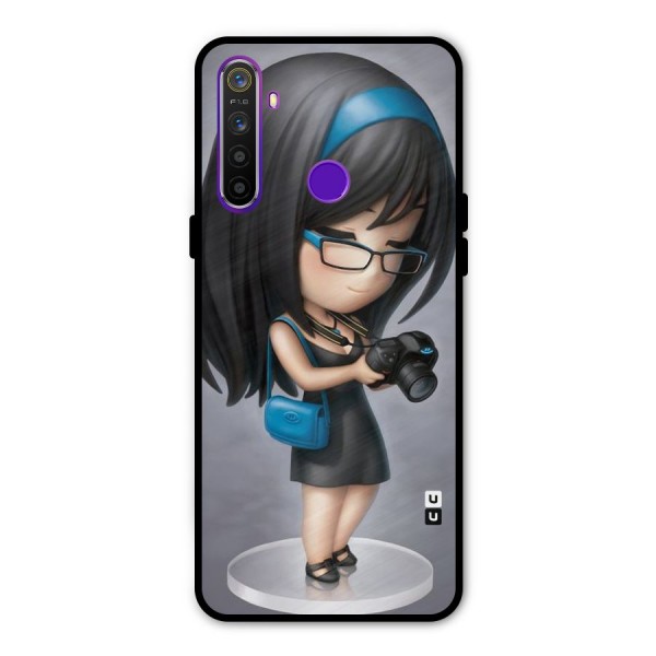 Girl With Camera Metal Back Case for Realme Narzo 10