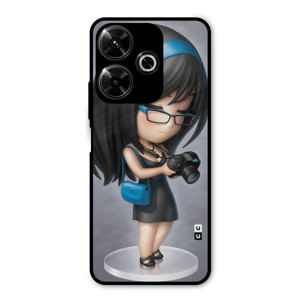 Girl With Camera Metal Back Case for Redmi 13 5G