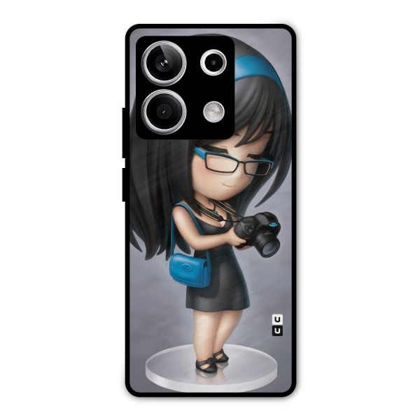 Girl With Camera Metal Back Case for Redmi Note 13 5G