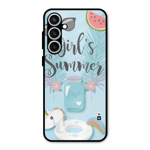 Girls Summer Metal Back Case for Galaxy S23 FE