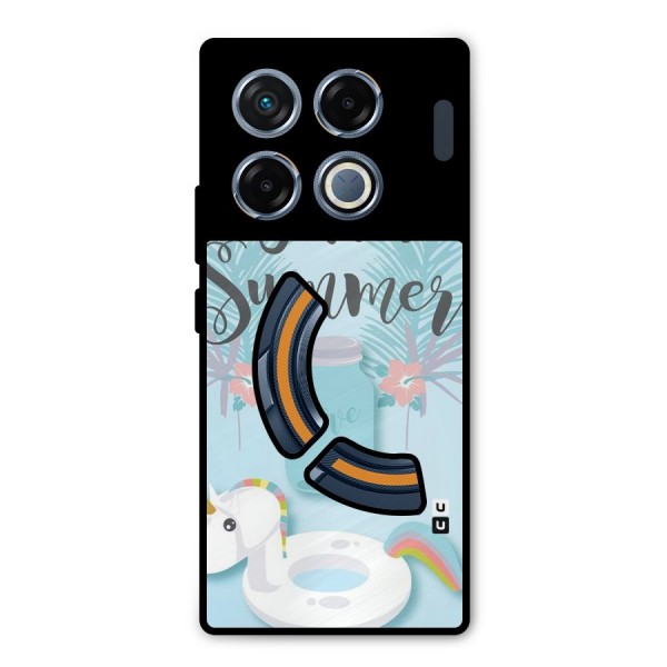 Girls Summer Metal Back Case for Infinix GT 20 Pro