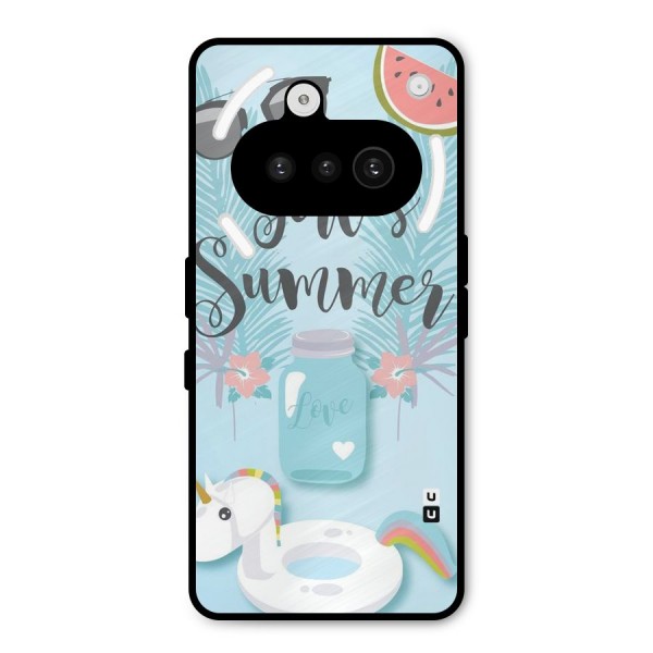 Girls Summer Metal Back Case for Nothing Phone 3a