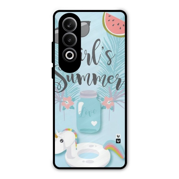 Girls Summer Metal Back Case for OnePlus Nord CE4