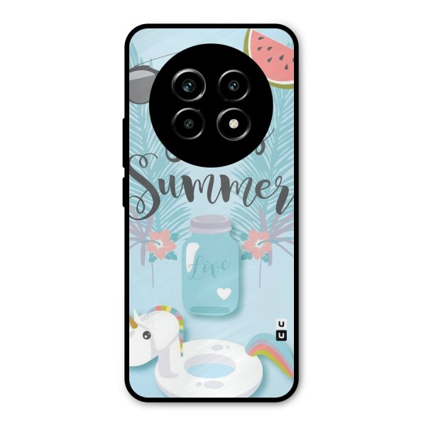 Girls Summer Metal Back Case for Realme 13 Pro