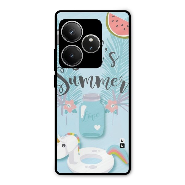 Girls Summer Metal Back Case for Realme GT 6