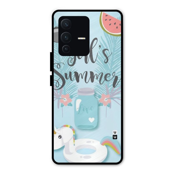 Girls Summer Metal Back Case for Vivo V23 Pro