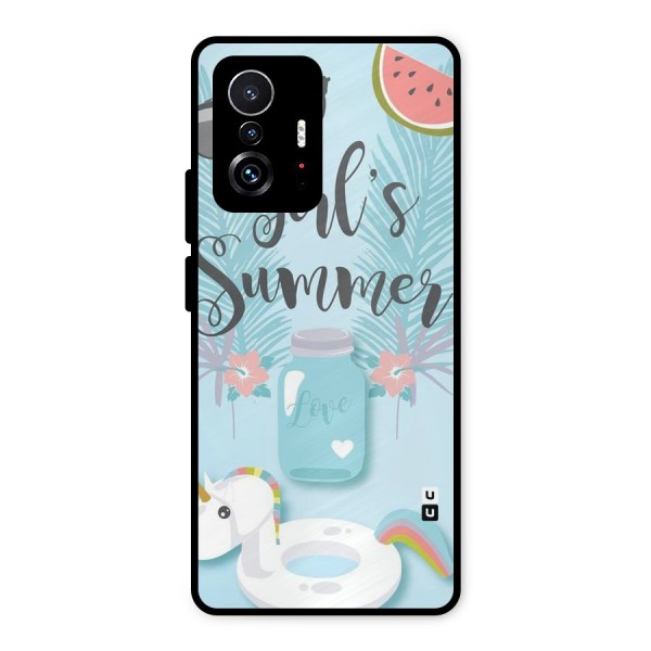 Girls Summer Metal Back Case for Xiaomi 11T Pro