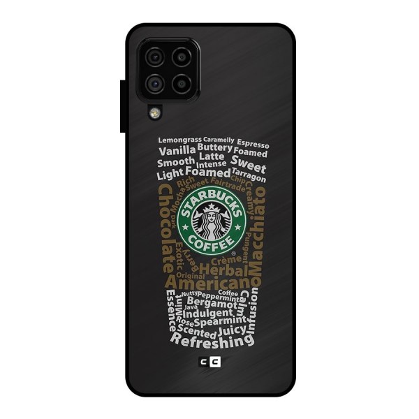 Glass StarBucks Metal Back Case for Galaxy A22 4G
