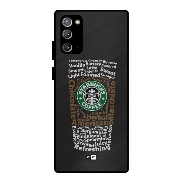 Glass StarBucks Metal Back Case for Galaxy Note 20