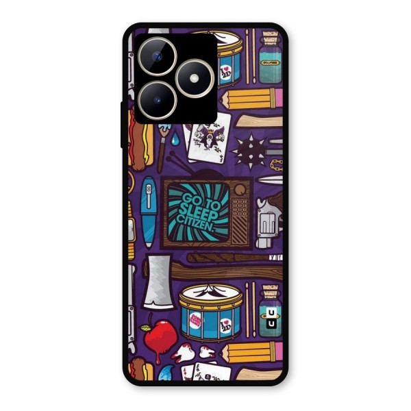 Go To Sleep Metal Back Case for Realme C53